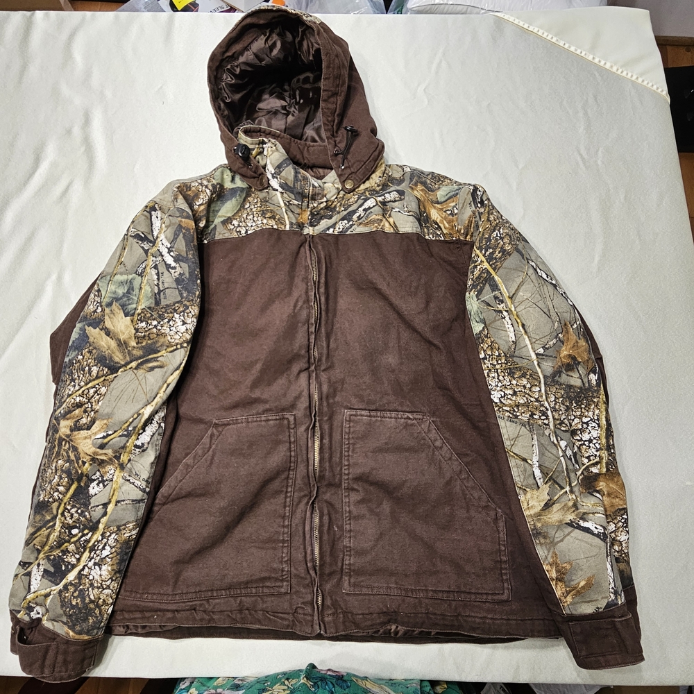 Men's Camouflage and Brown Outdoor Field Jacket